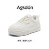 Augustine Platform White Shoes Women's 2025 New Spring Flat Casual Sports Shoes Student Muffin Board Shoes Tide