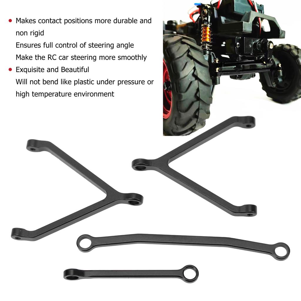 RC Chassis Links Steering Tie Rods Aluminum Alloy Upgrade Parts for FMS FCX24 1Celsius24 Crawler
