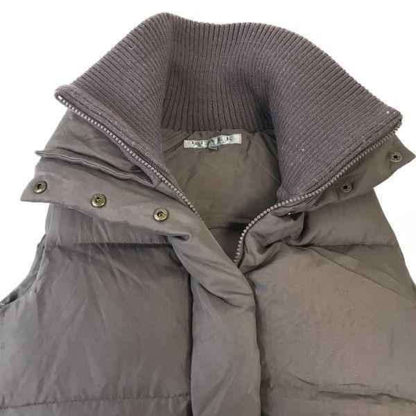 BLACK by moussy / 100% Silk Outer Fabric Down Vest [Women's S / 1 / Brown] Coat / Jacket / Jumper(USED)