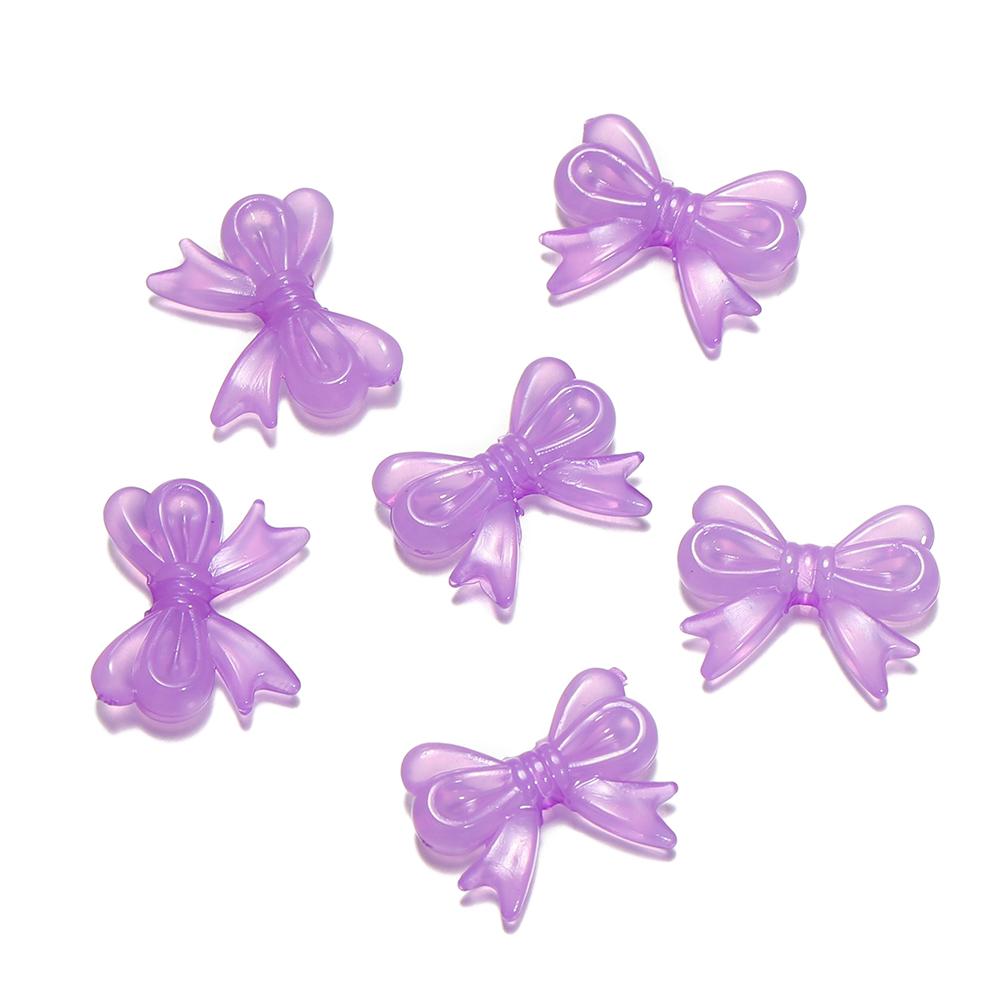 30Pcs/Lot 14x18mm Bowknot Transparent Bow Spacer Beads Earrings Making Charm Pendants for Necklace Jewelry Making Accessories