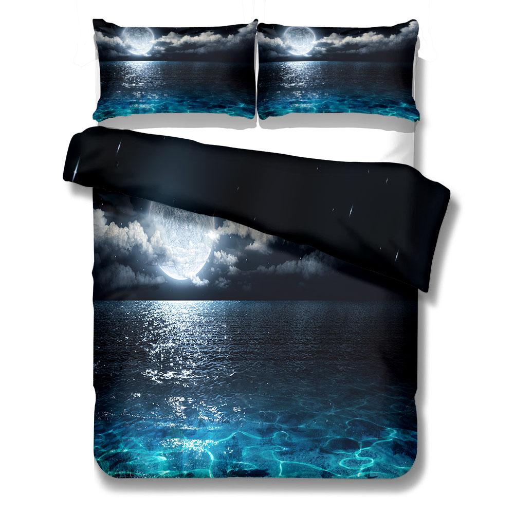 Mondnacht 3D Bettwäscheset EU Einzel Doppel King US Twin Full Queen King Bettwäscheset