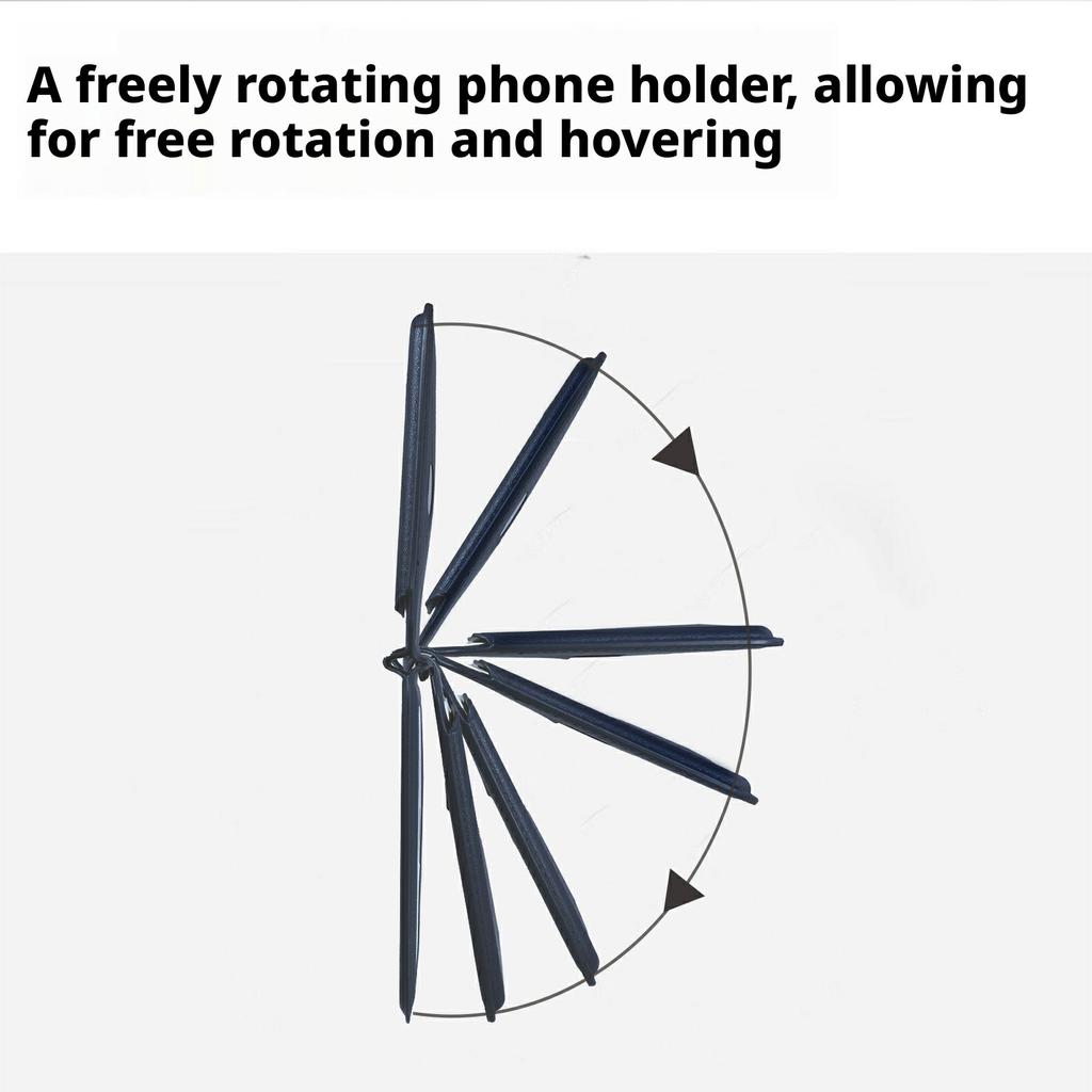 Magnetic Square Card Holder Phone Kickstand with Swivel Hinge Multi Angle Adjustable Anti Theft RFID Protection
