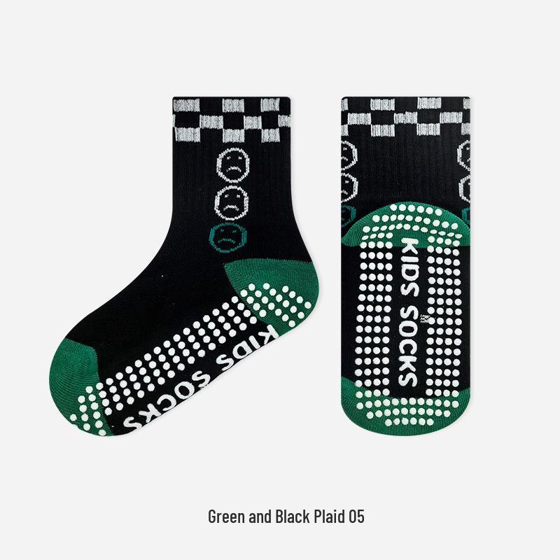 Trendy Anti-slip Mid-calf Socks for Men, Women, and Children - Ideal for Home, Indoor, Sports, and Trampoline Activities