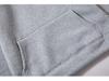 Unisex Fleece-Lined Thick Hooded Jacket - Solid Color, Trendy Autumn/Winter Style, Custom Logo Printing