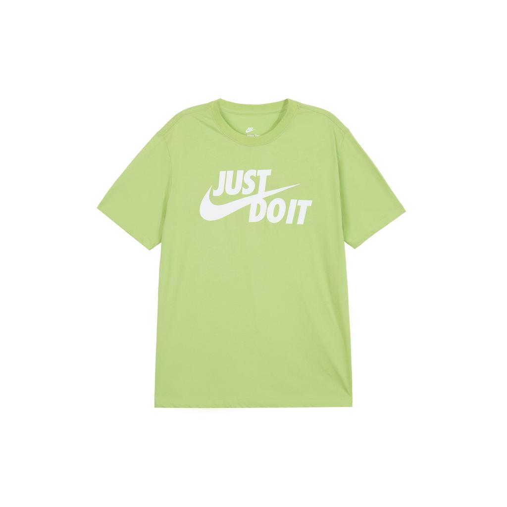 Nike Logo Print Crew Neck Casual Sport Short Sleeve T-Shirt Men Tops Green AR5007-332