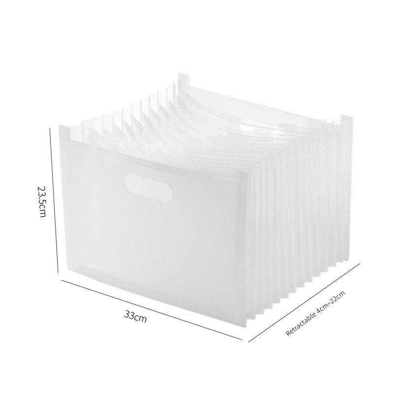 Vertical File Holder Retractable Folder Classification Student Test Paper Document Pouch Document Storage Organize Fantastic 13-Compartment - Single Pack