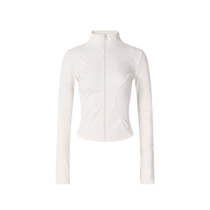 Spring Yoga Jacket Women's Stand-Up Collar Running Riding Windproof Slim Slim Zip Cardigan Fitness Top