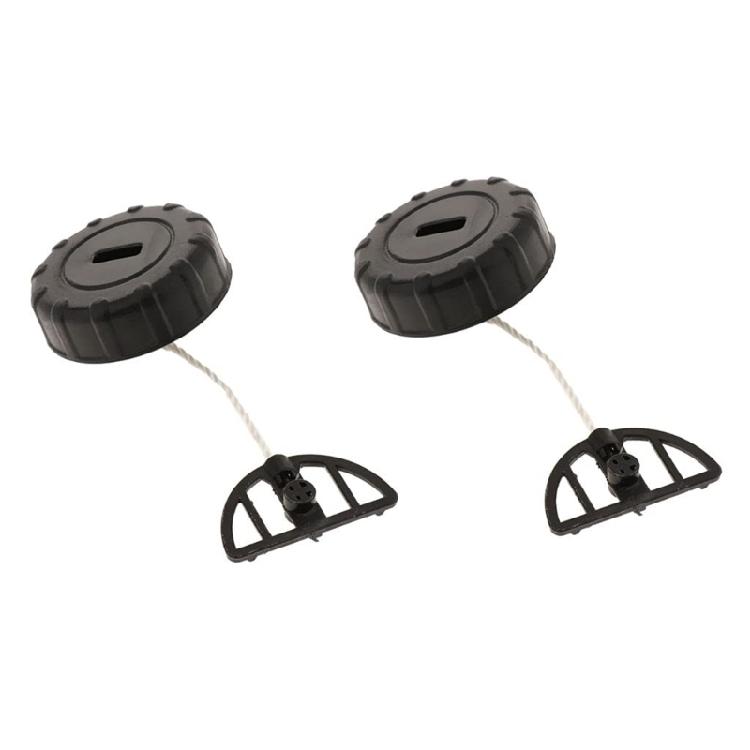 Pack Of 2 Replacement Petrol Fuels Oil Caps Suitable For MS180 MS170 MS018 MS017 Chainsaws Easy To Install Black Plastic