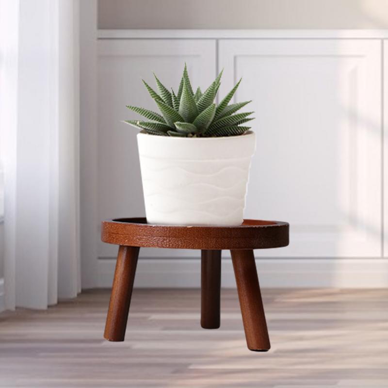 Holz Pflanzenständer Hocker Multifunktional Kleiner Runder Tisch Für Topfpflanze Fischbecken Zimmerpflanze Pflanzentopf Ausstellungsständer Heimdekoration
