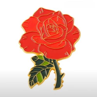 Rose Alloy Brooch