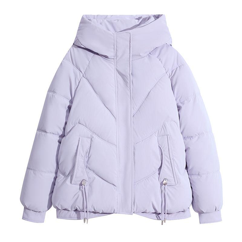 Chaqueta de Plumón de Invierno para Mujer Corta y Gruesa Chaqueta Acolchada de Algodón Estilo Coreano Holgado Chaqueta Acolchada de Algodón de Moda