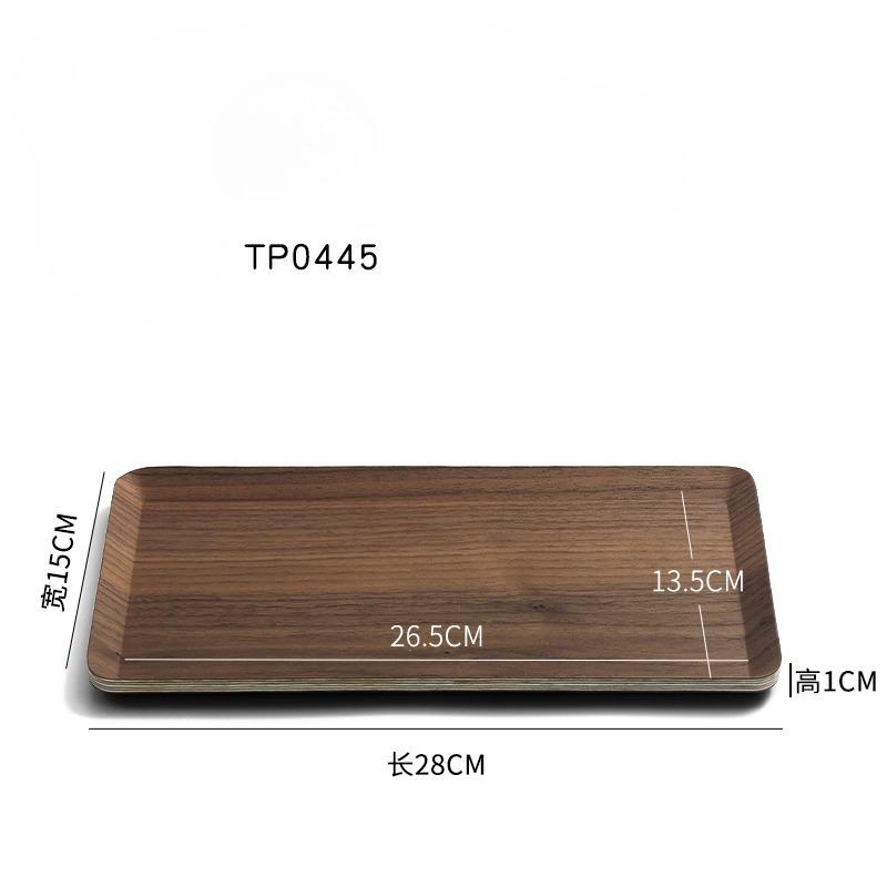 Black Walnut Tray Rectangular Solid Wood Cake Bread Tray Afternoon Tea Coffee Snacks Storage Tray Kitchen Accessories