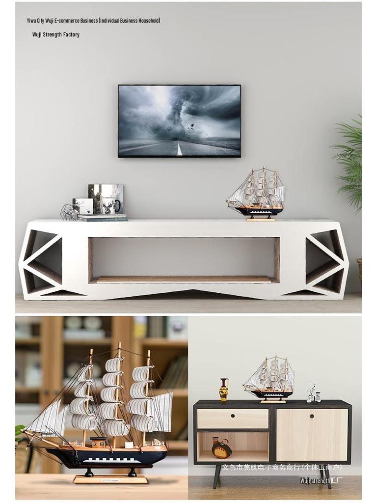 Sklandus buriavimas laivo modelis: Jūrinis dekoras svetainėms, vyno spintelėms, įėjimams ar knygų lentynoms