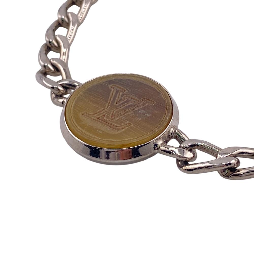 LOUIS VUITTON M00045 Chain metal LV Horn Bracelet bracelet Silver metal Women Used