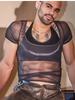 Men Short Sleeve T-Shirts Sexy Mesh See Through Man Clothing Shaper Wear Breathable High Elastic T-Shirts Exotic Night Club Tops