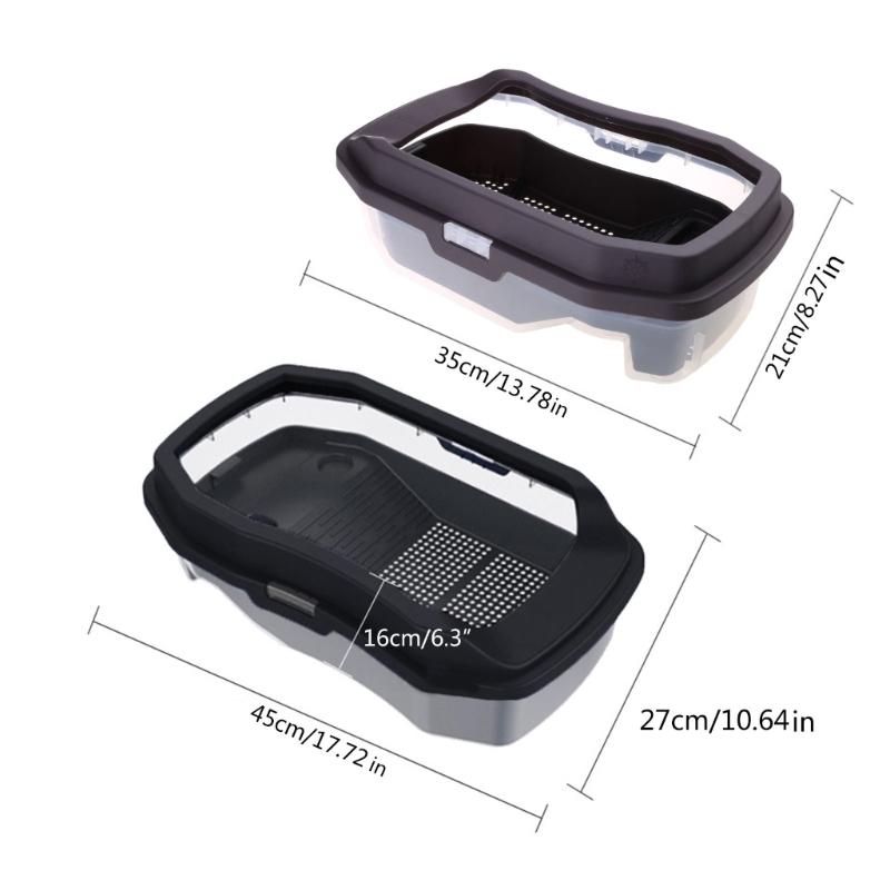 Terrariums with Drain Bottom Plastic Basin Separable Reptiles Aquarium for Terrapins with Ramps