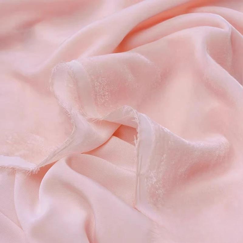 Non-elastic Woven Velvet Designer Fabric for DIY Sewing Dress Set,Half Skirt, Wide-leg Pants, Cotton-like Lustrous Velvet Fabric