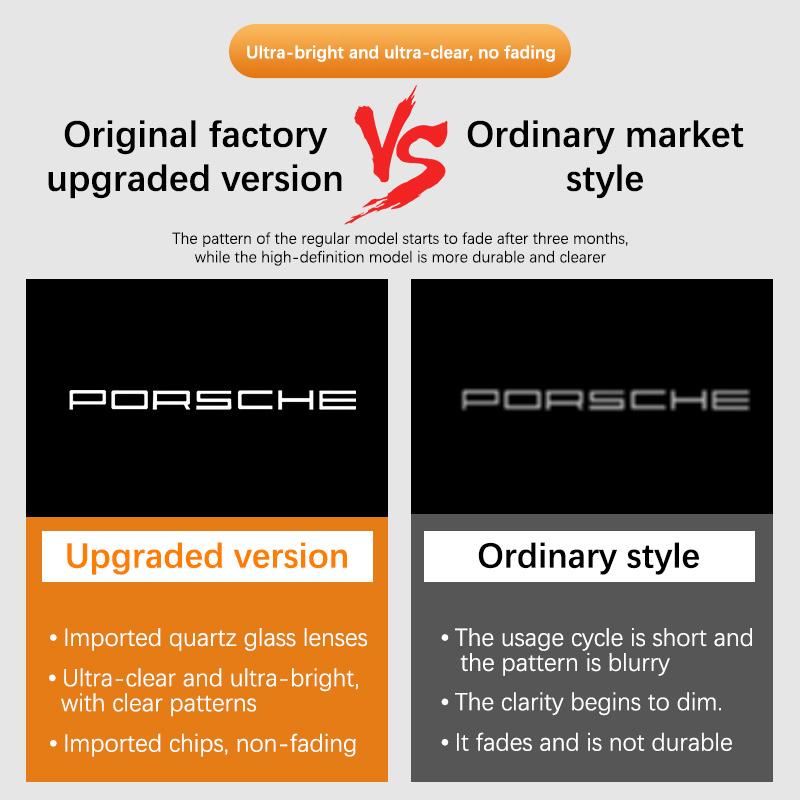 Led Car Door Logo Welcome Shadow Light For Porsche Cayenne Boxster Macan S3 S4 911 Carrera4 Cayman Laser Projector Ghost Light