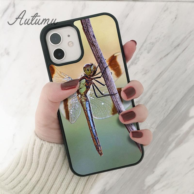 Dragonfly Animal Phone Case for iPhone 17 Air 15 16 16e 11 12 13 14 Pro Max Plus Cover coque Fundas Shell
