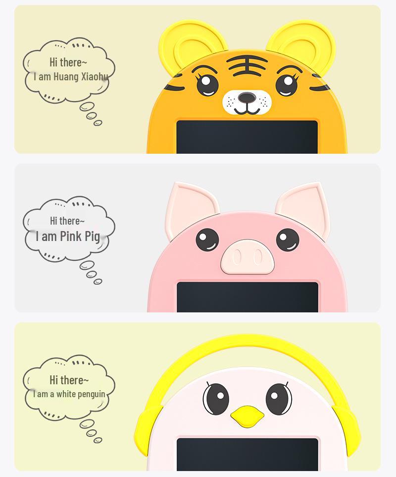 Cartoon LCD Writing and Drawing Board for Kids - Smart Learning and Doodling Tool