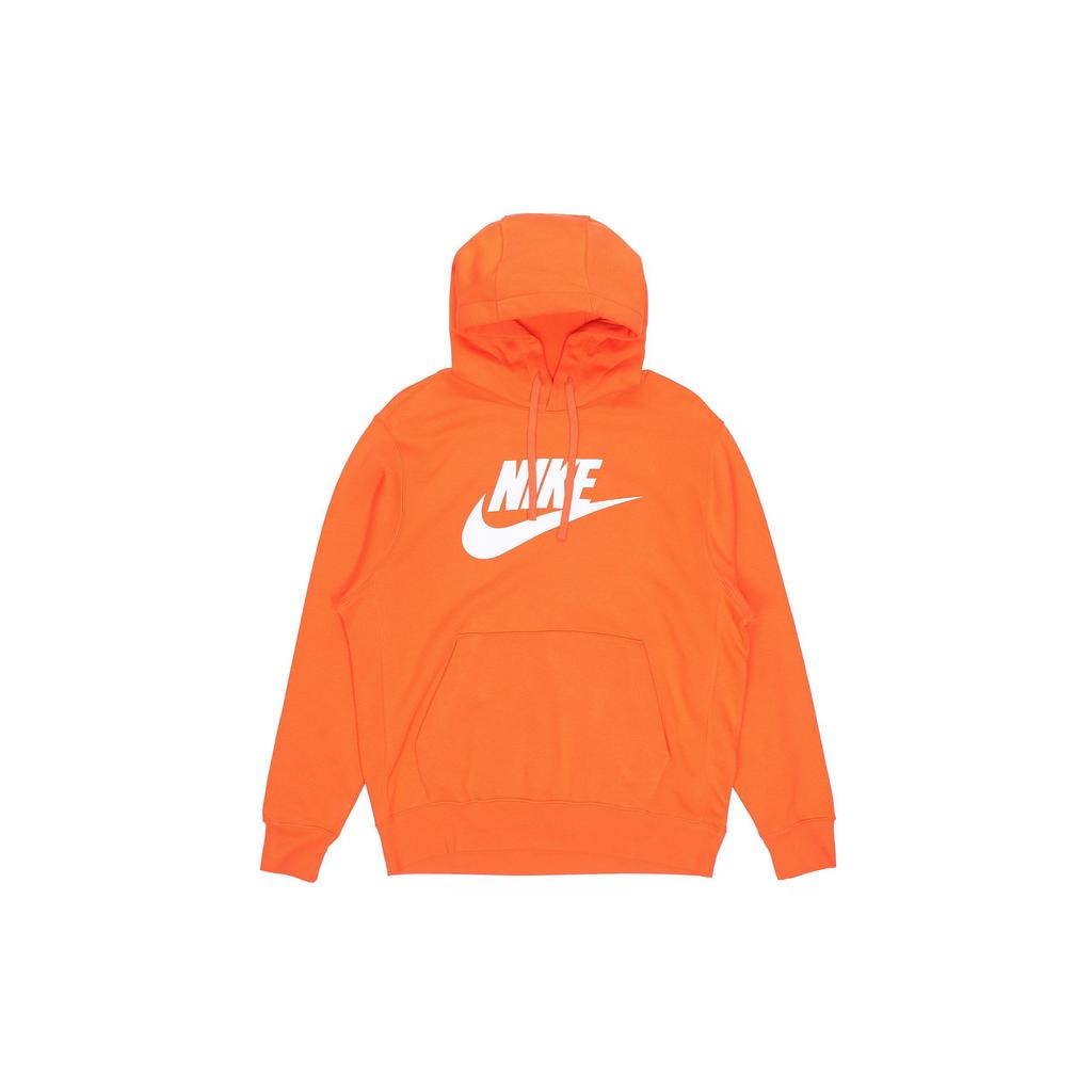 Nike Sportswear Club Fleece Graphic Print Pullover Hoodie Men Tops Electric-Orange BV2974-837