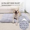 All Season Lightweight Double Sided Rose Velvet Pet Bed For Dogs Cats Soft Warm Washable Dog Mattress Cozy Pet Cushion Hypoallergenic Durable Pet Mat