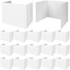 16 Pcs Placas de Privacidade de Sala de Aula para Mesas de Alunos Protetores de Pasta de Privacidade de Plástico Placas em Branco Teste Branco Mesa de Estudo Divisória Dura