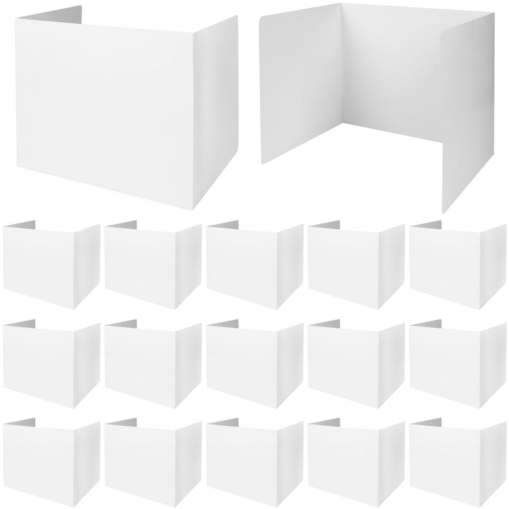 16 stk Klasseroms personverntavler for studentpulter Plast personvernmappeskjold Blanke tavler Hvite teststudieborddeler Dura