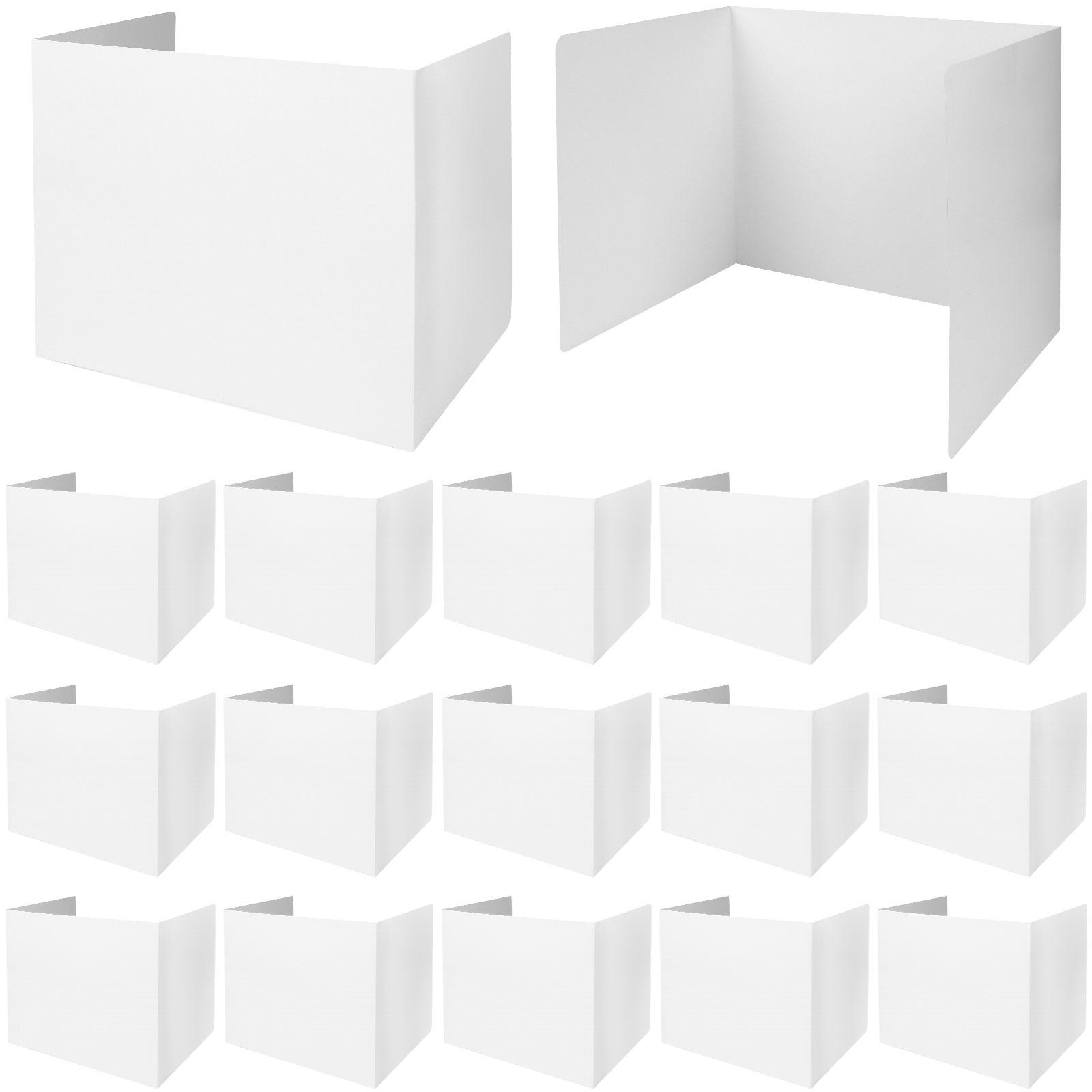 

16 Pcs Classroom Privacy Boards For Student Desks Plastic Privacy Folder Shields Blank Boards White Test Study Desk Divider Dura 1 белый