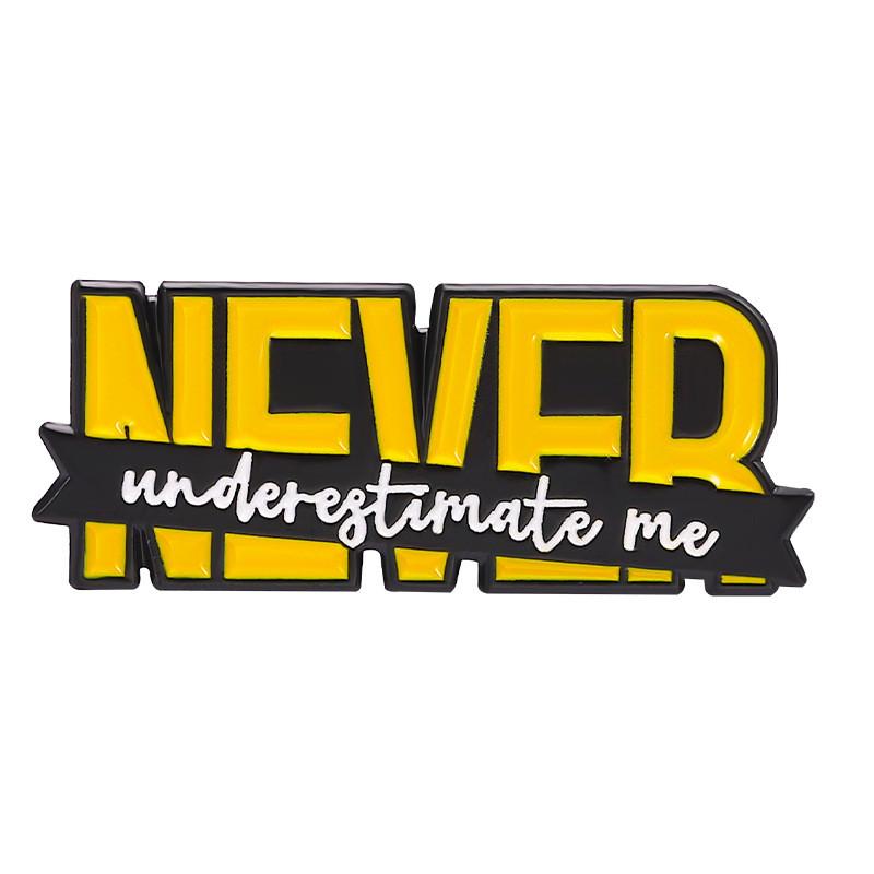 Creative Inspired Cartoon American Style Brooch Featuring Motivational Letters For Trendy Bags