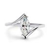 1Carat Marquise Cut Moissanite Engagement Ring for Women  Copper18k Gold Plated Solitaire Diamond Ring Wedding Bands Jewelry