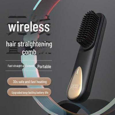 Hřeben na rovnání a natáčení vlasů s negativními ionty - Dvojúčelový, proti opaření, elektrický stylingový kartáč bez poškození