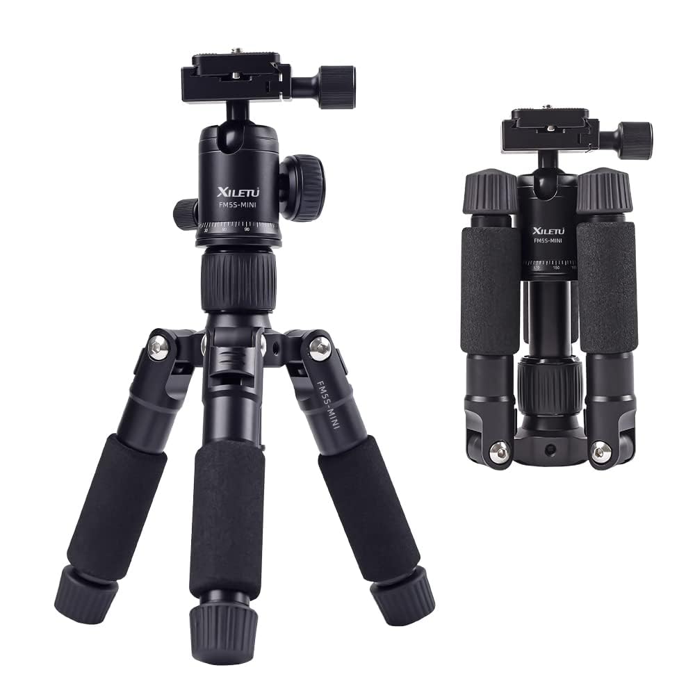

XILETU Portable Mini 51cm Aluminum Alloy Tabletop Tripod with Ball Head and Suitable for SLR Cameras and Maximum Weight Capacity of 5kg Tripod, Tall, чёрный