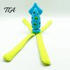 Pet Boredom Relief Supplies Octopus Squid Dog Chew Toy, Interactive Tug Squeaky Molar Toy with Flexible Rubber Training Toys Fabric Strips, Waterproof