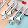 Thickened Stainless Steel Kitchen & BBQ Food Tongs for Bread, Steak & Steamed Buns