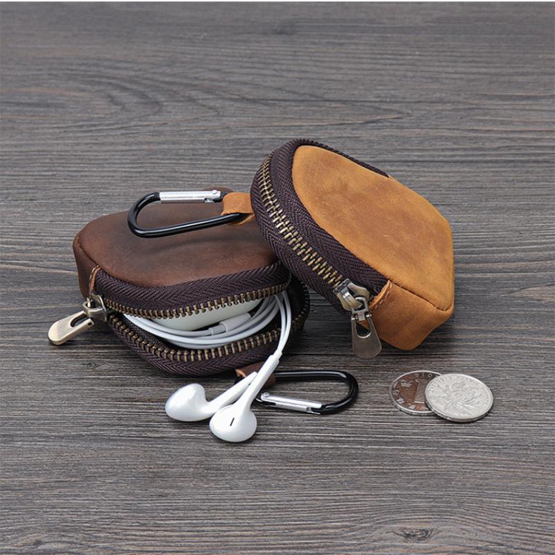 Portamonete in Ecopelle Borsa Piccola Retro con Zip per Monete Auricolari Accessori Ciondolo