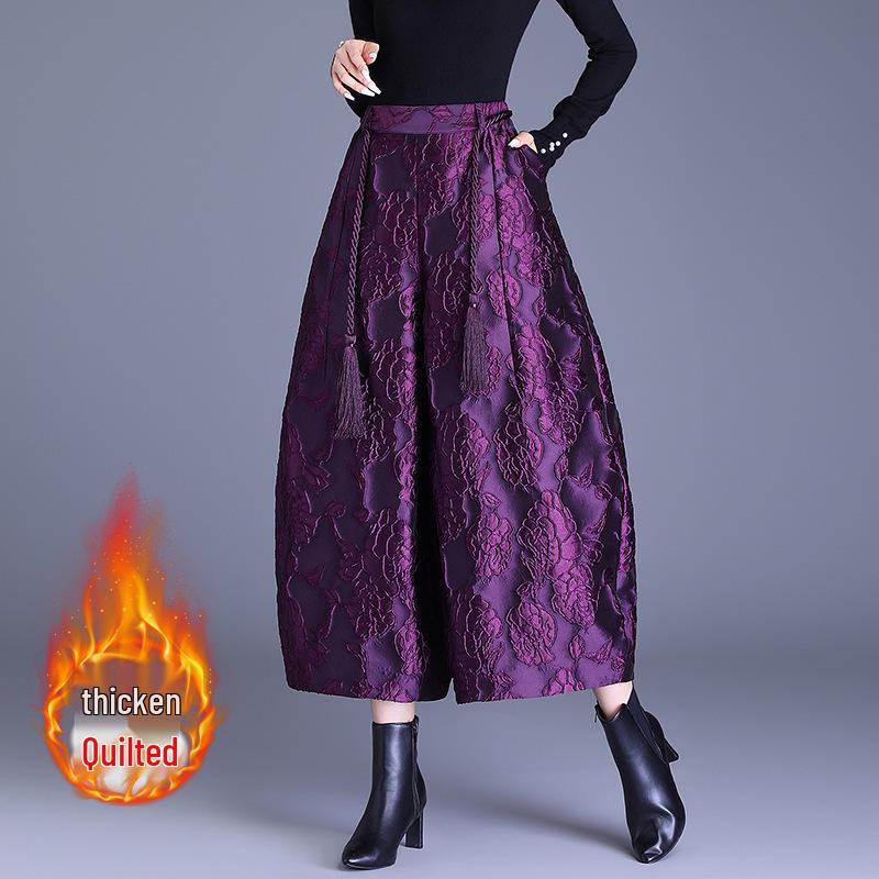 

Retro Elegant Slimming Women s Autumn/Winter Anti-Aging Cotton Bloomers Pants 2XL