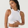 Gilet sportivo da yoga da donna a forma di I ad asciugatura rapida con imbottiture sul petto per fitness, danza e corsa