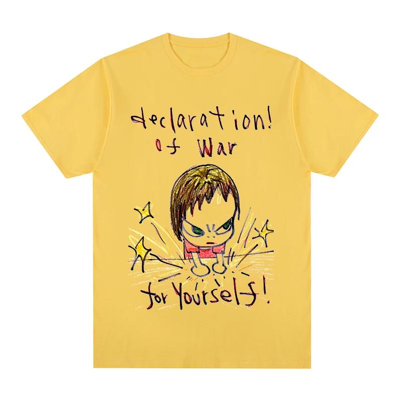 Damski T-shirt Yoshitomo Nara War for Yourself T-shirt Nowy TEE T-SHIRT Damskie Topy