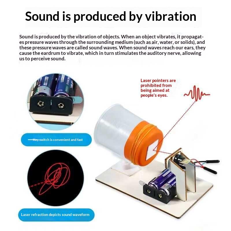 1 Set Hand Assembled Models Diy Acoustic Imaging Device Fun Science Experiment Technology Toys Teaching Experiment Props