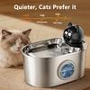 3.2L Wireless Stainless Steel Pet Water Feeder Auto Cat Fountain Faucet Smart Dog Water Dispenser Visual Window Drinking Bowl