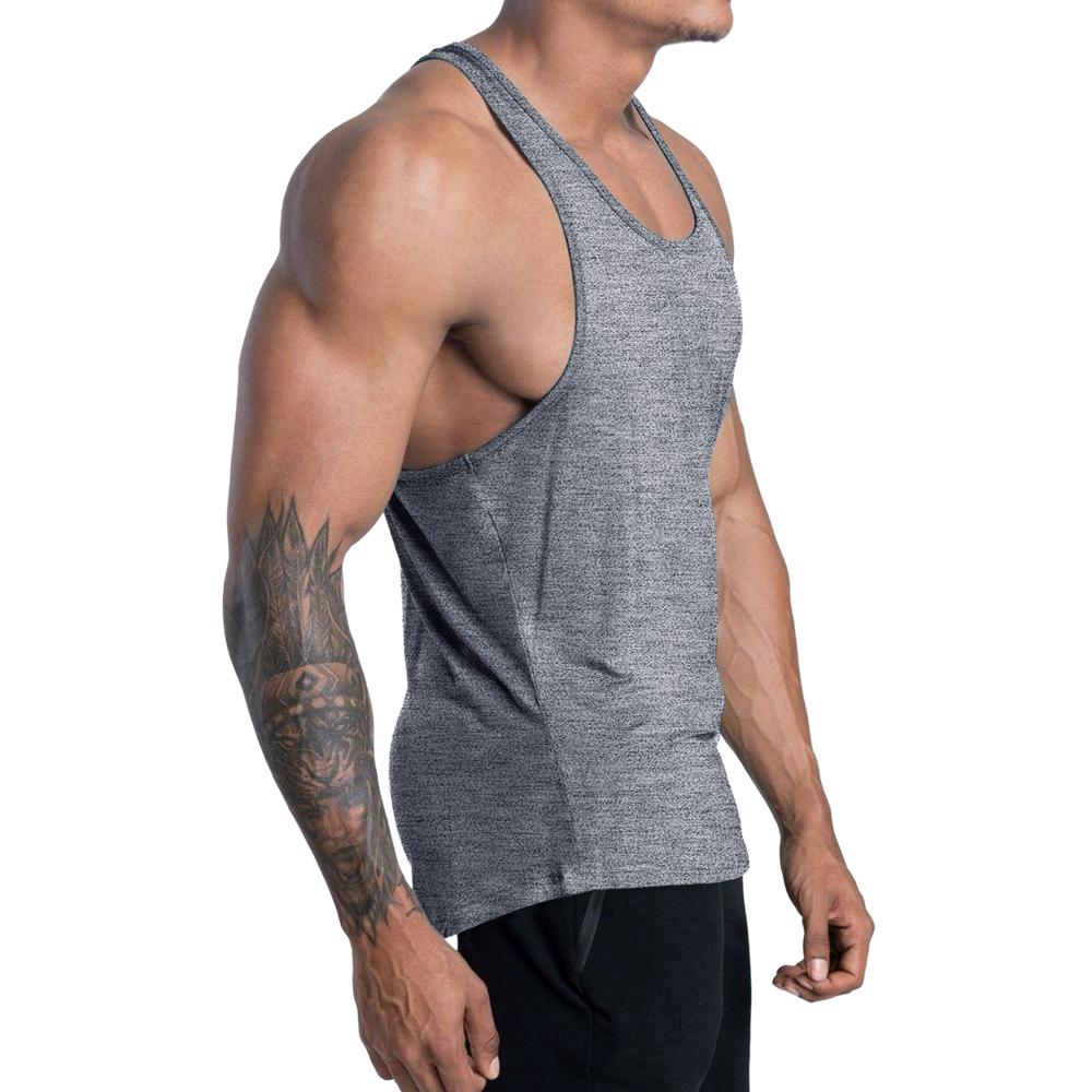 Hızlı Kuruyan Tank Üstleri Erkek Spor Salonu Fitness Vücut Geliştirme Kolsuz Gömlek Erkek Yazlık Rahat Stringer Yelek