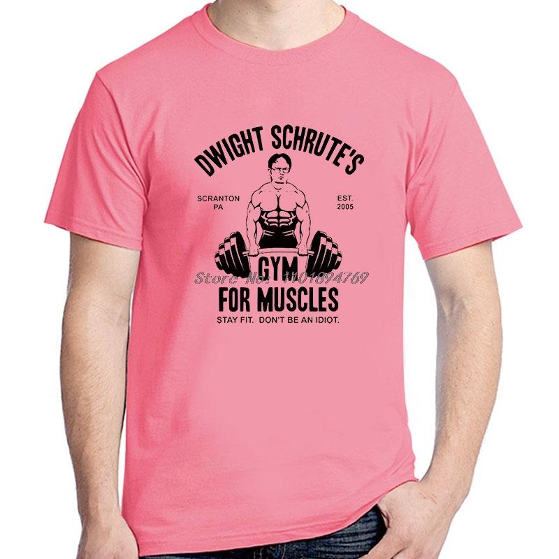 Dwight Schrute Gym For Muscles Graphic T Shirts Summer Tops Tshirt New Arrival Goods High Quality Short Sleeve Tee Unisexs Clothes
