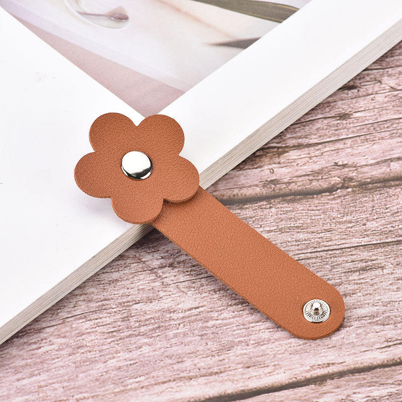 Cable Organizers Reusable PU Flower Cable Ties Cord Organizer Keeper Holder Fastening Straps Headphones PC Wire Wrap Management