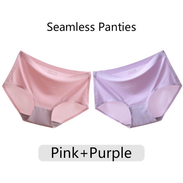 

FINETOO 2Pcs/set Жіноча безшовна нижня білизна M-XL Жіночі дихаючі трусики Труси з низькою посадкою Труси для дівчаток Труси для дівчаток Жіноча білизна 2022 XL