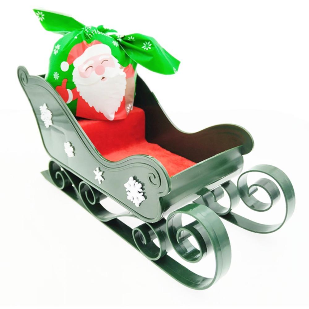 Candy Snowmobile Tabletop Decoration Plastic Sledge Car Santa Claus Gift Deer Car Self-assembled To Match The Set