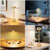 Table Lamp - NETTLIFE - USB-C Rechargeable Model - Dimmable - Wireless - Metal Gold