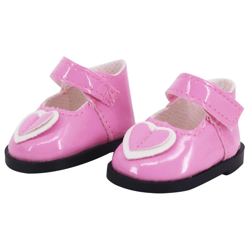 5CM Mini Doll Leather Boots PU Leather Butterfly Princess Shoes 20cm Cotton Doll Shoe  Body Dolls