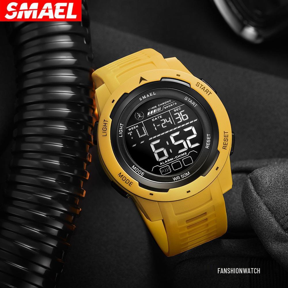 SMAEL Men's Outdoor Sports LED Watch - Waterproof, Multifunctional with Night Light