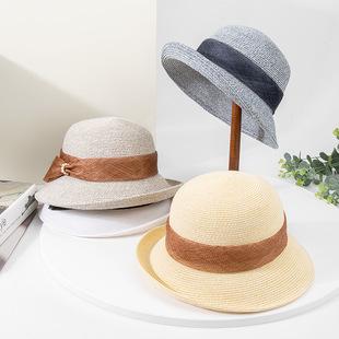 Autumn and Winter New Wool Felt Hat Hepburn Style Female Versatile Elegant Dome Bow